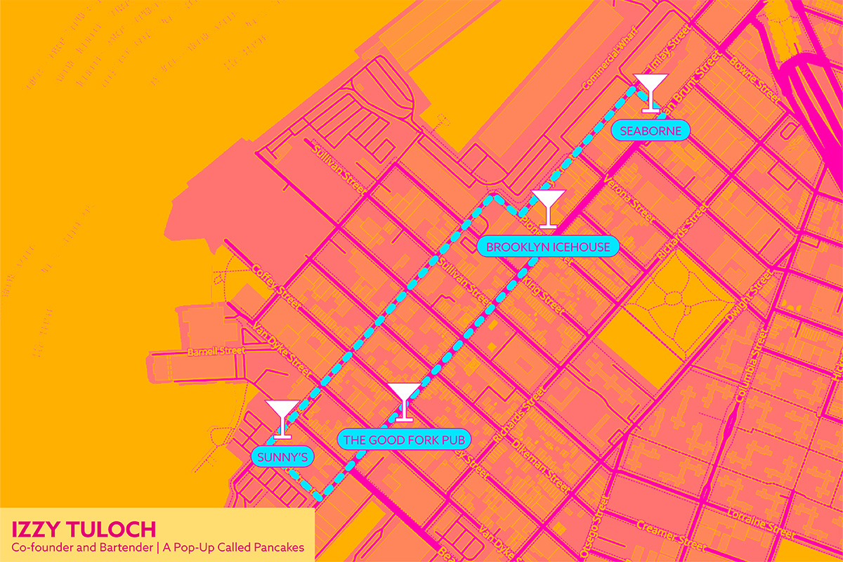 Izzy Tulloch's Red Hook bar crawl.