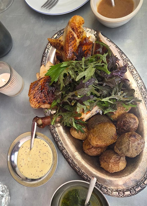 At Gigi’s, pair the roast chicken with a buy-the-glass pour.