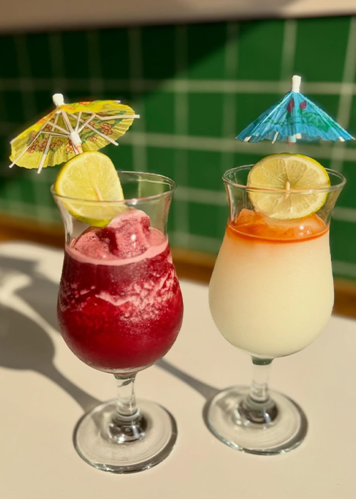 At Johnny’s, pair the roast chicken with a frozen cocktail.