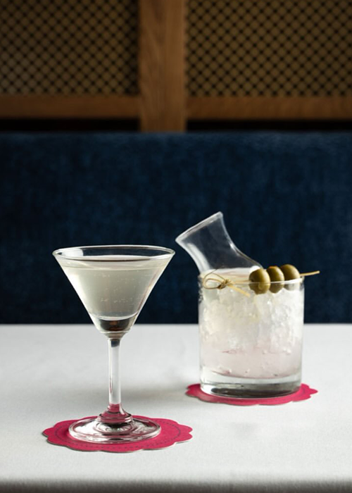At Trudie’s, pair the roast chicken with a Dirty Martini.