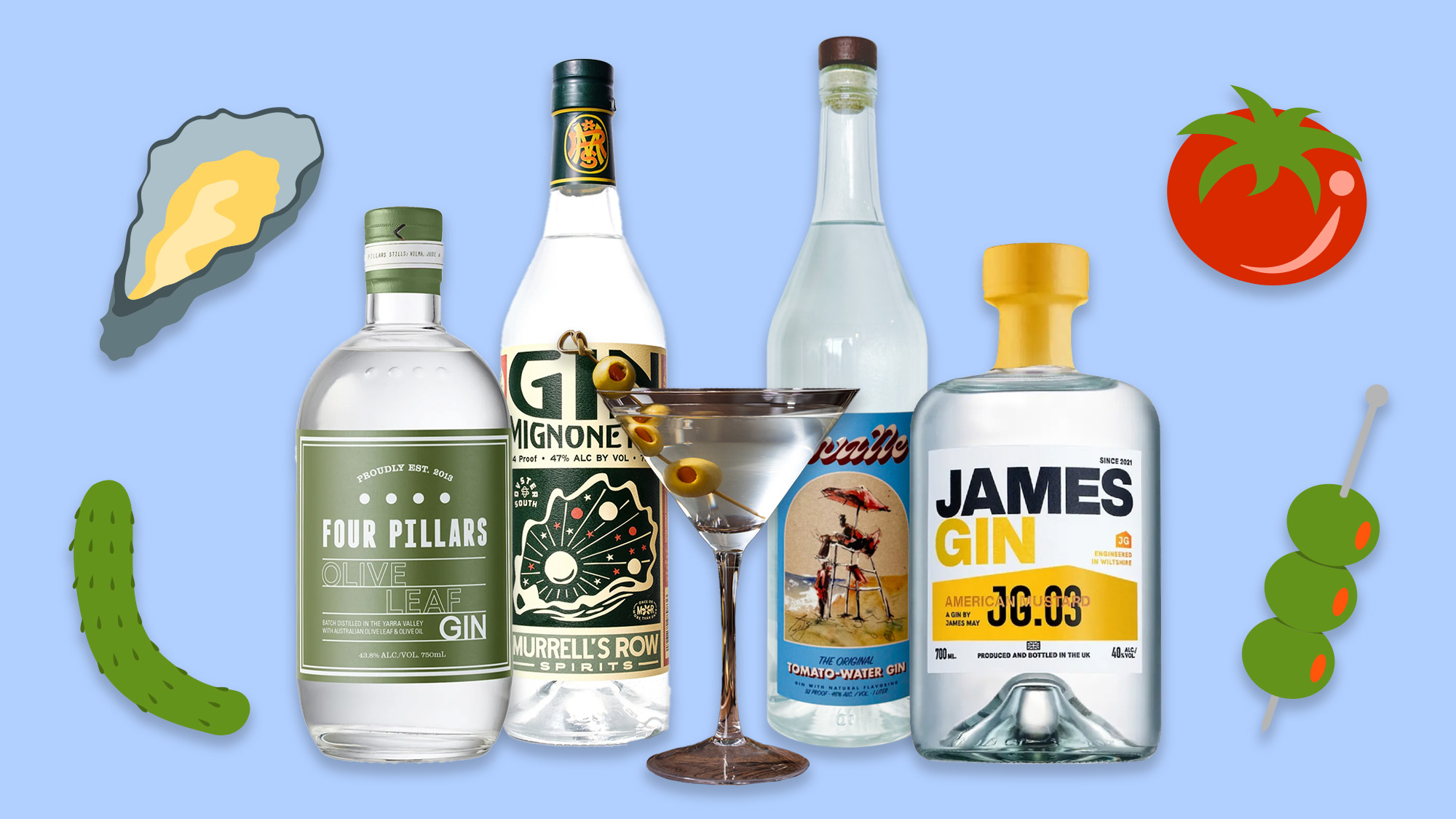 10 of the Best Savory Gins for Dirty Martinis