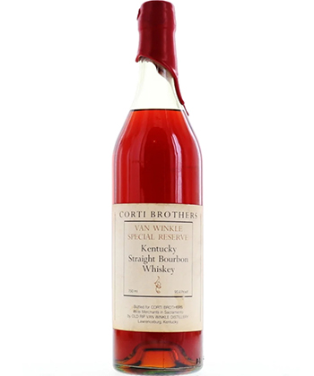 Old Rip Van Winkle 'Van Winkle Special Reserve' Corti Brothers 19 Year Old Straight Bourbon Whiskey is one of the most expensive bourbons in the world.