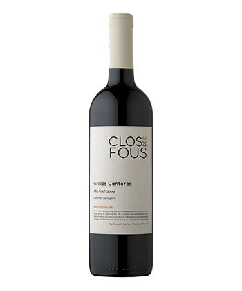 Clos des Fous Grillos Cantores is a bang for your buck Cabernet Sauvignon, according to sommeliers.