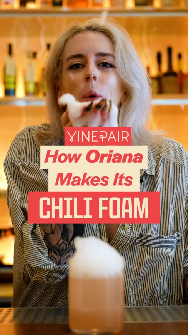 This is no ordinary Margarita...We stepped behind the bar with Oriana’s Head Bartender (and recent VinePair Class of 2026 Best New Bartender) Miranda Midler to find out how she makes the foam garnish for the Flor de Campo. Her secret to getting perfect bubbles may surprise you. 🐠